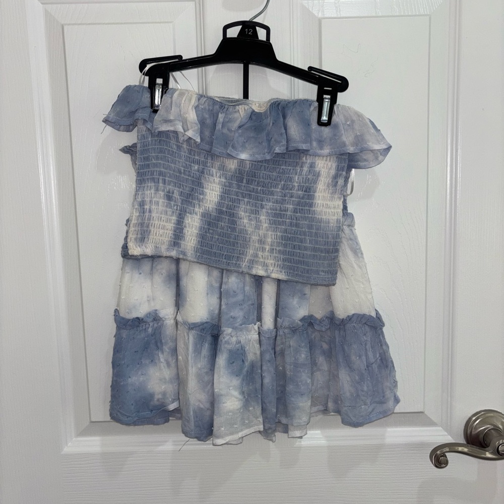 Ocean Drive Blue and White 2 Piece  Top and Skirt Set